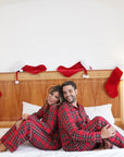 Orchidea uomo tartan rosso classico