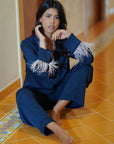 Plume blu con piume