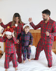 Orchidea uomo tartan rosso classico
